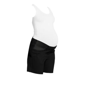 Size Large Time and Tru Women's Maternity Black Wash Denim Bermuda Shorts